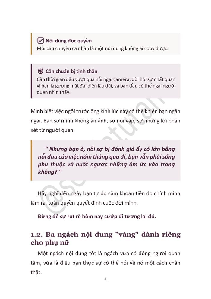 Trang mẫu trong sổ tay — Vị thế xuất hiện